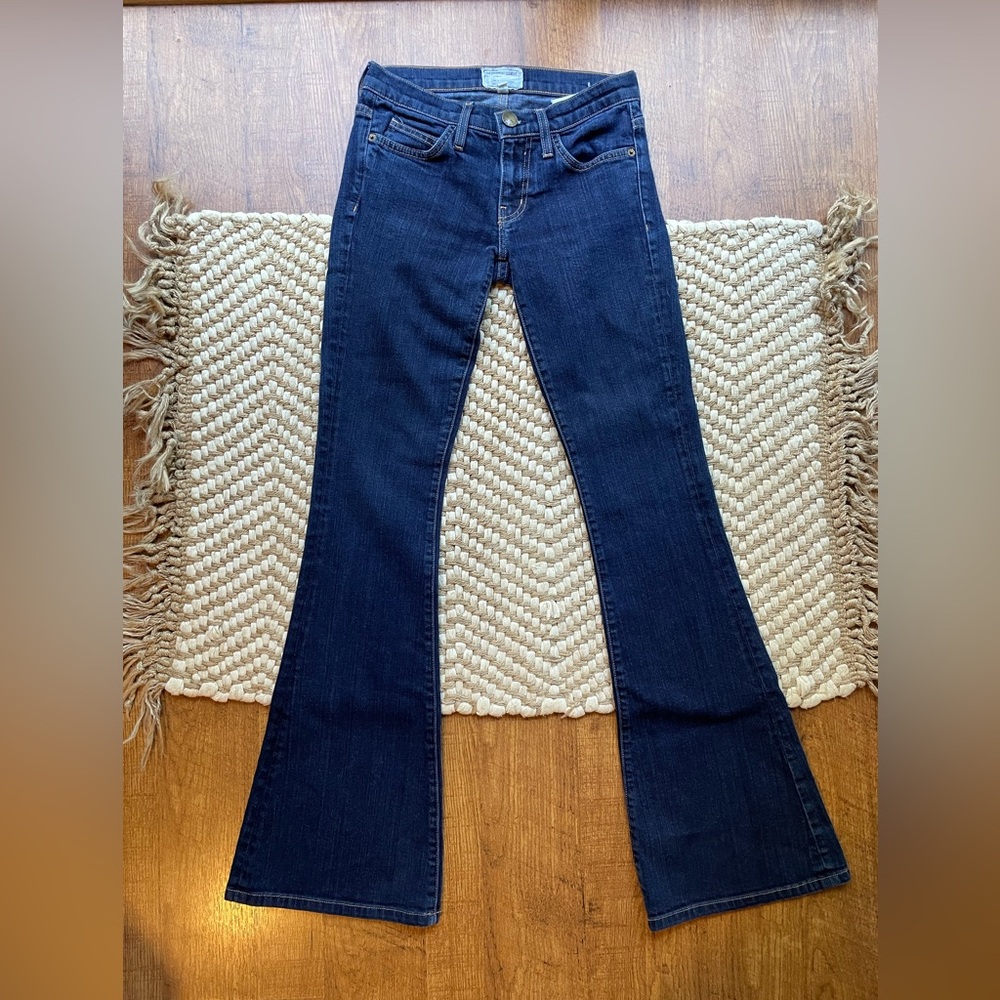 Current Elliot deep blue flare jeans